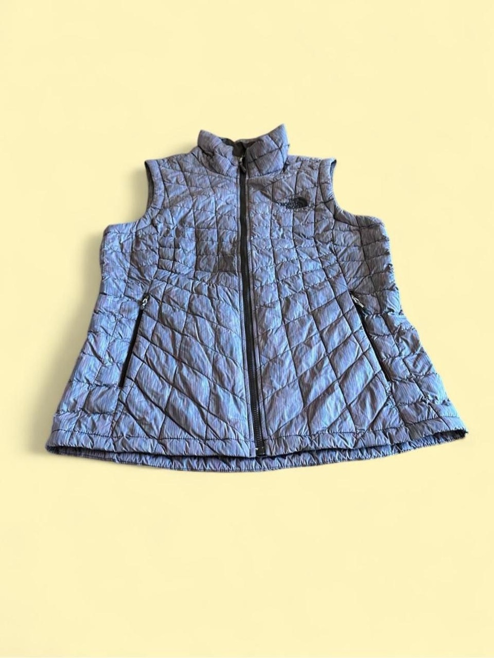 The North Face Thermoball Quilted Puffer Vest Gray Women’s Size S Speckled Color
